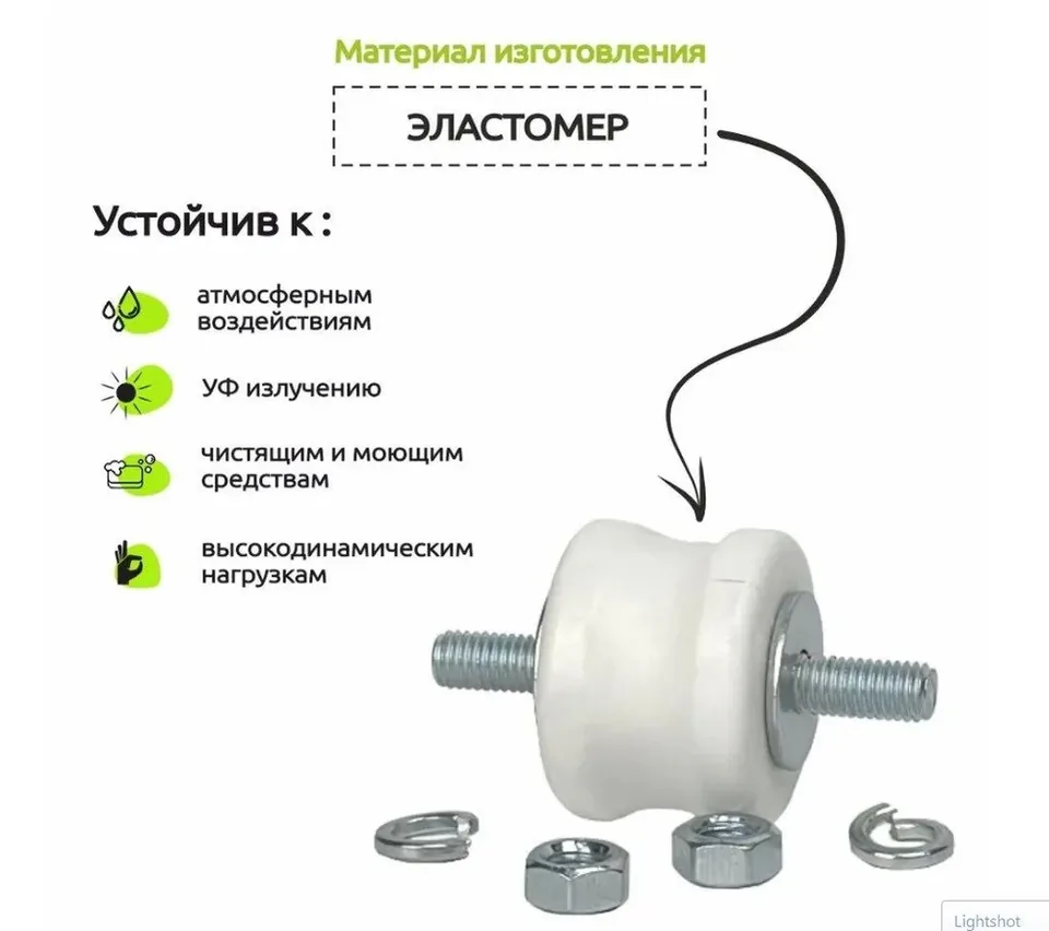 Виброопоры для кондиционера RF-V40P, комплект из 4 штук — вид 2
